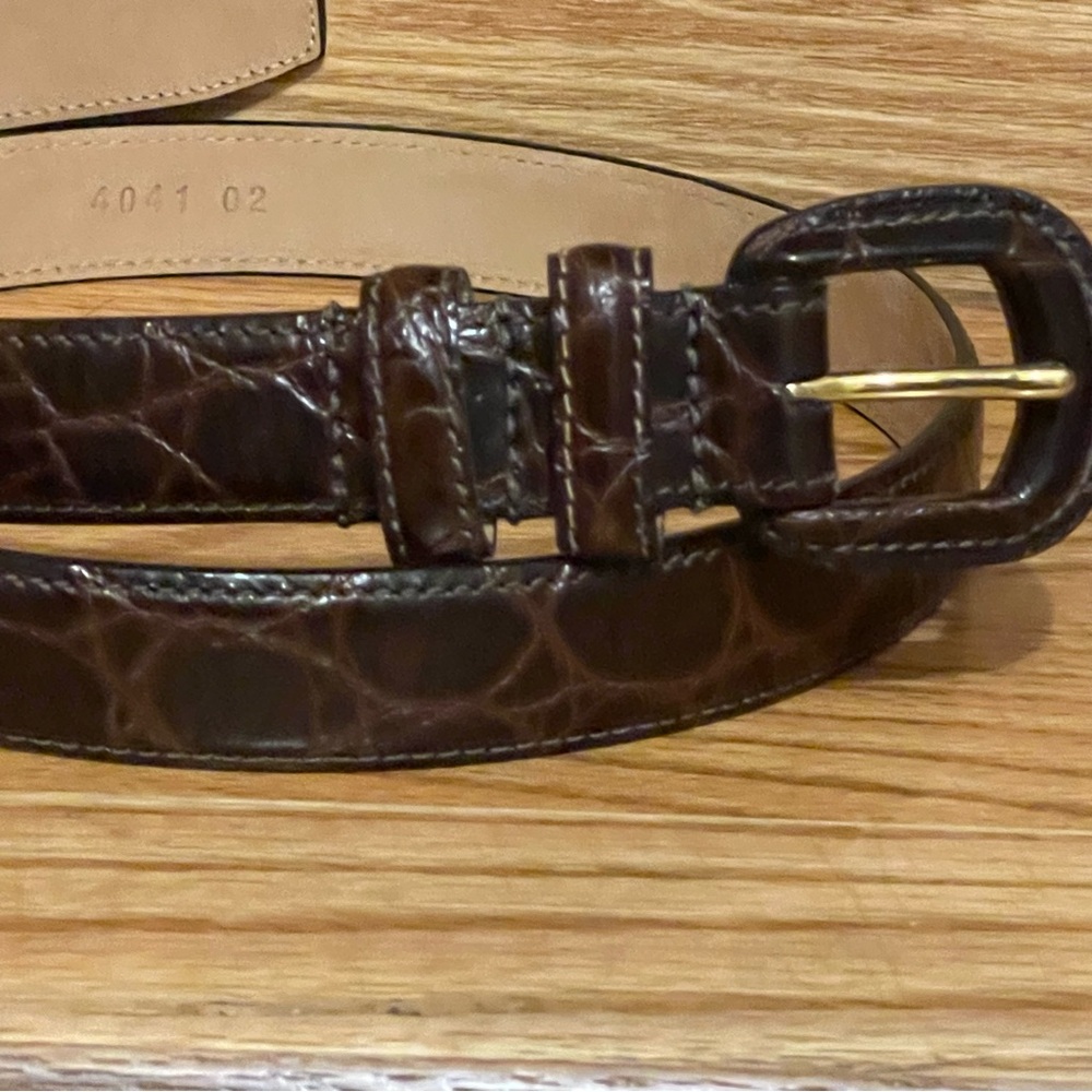 Nordstrom Italian Calfskin Leather Woman’s Belt Size M Made in USA Never Worn - Picture 3 of 16